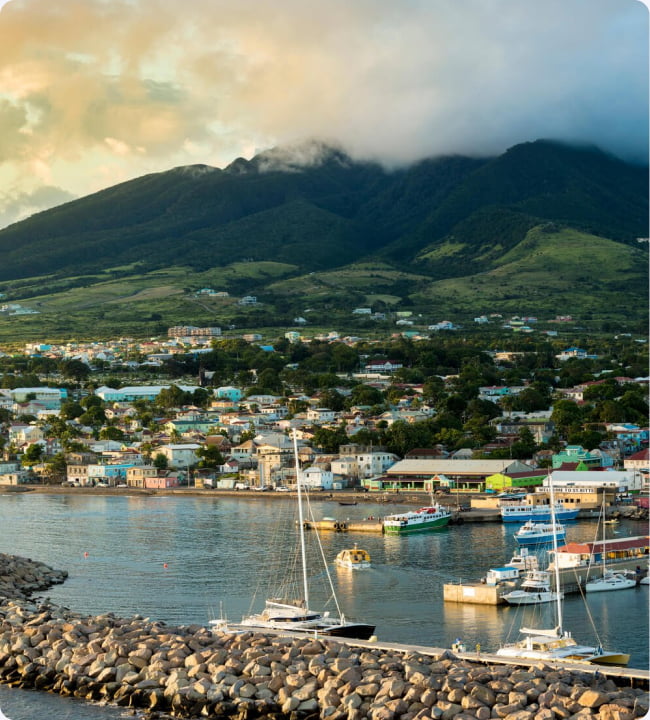 yachts docked at St Kitts and Nevis