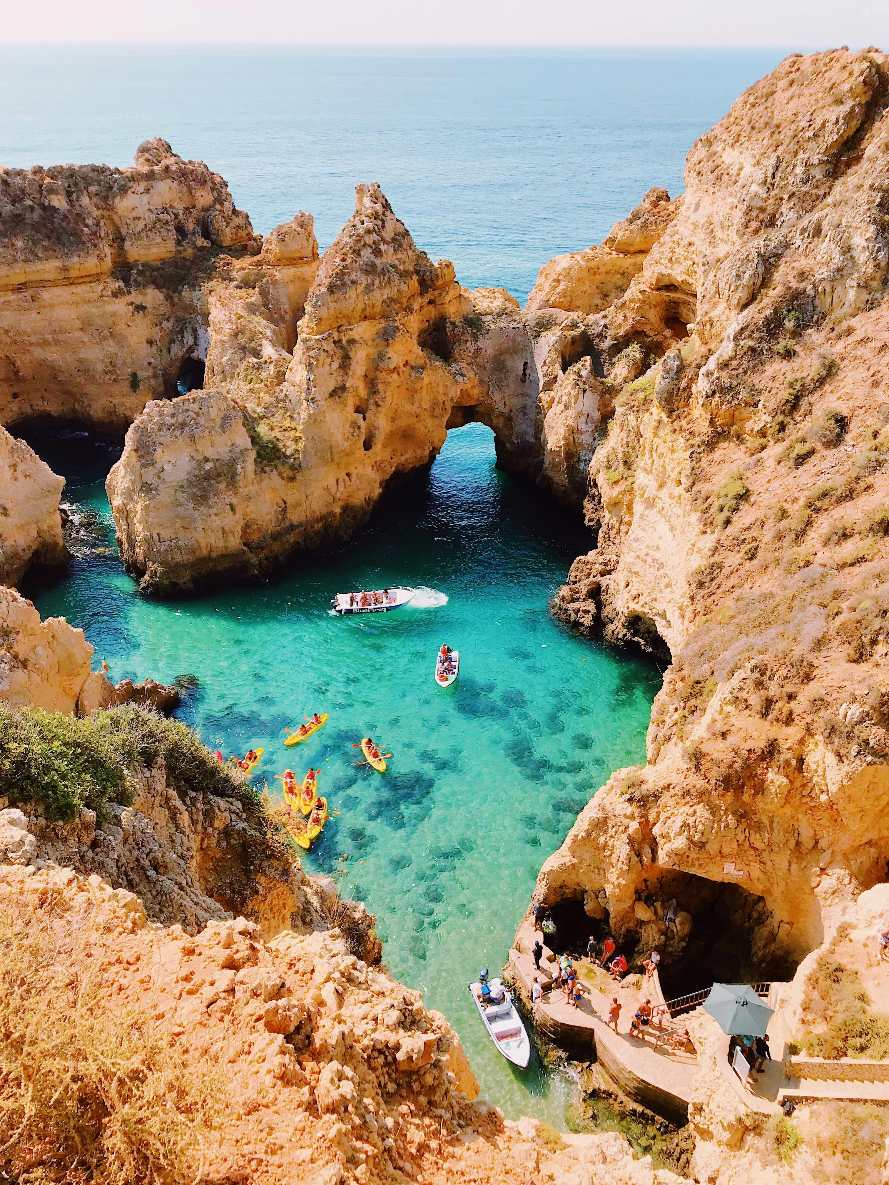 Kayaking at Ponta da Piedade Algarve