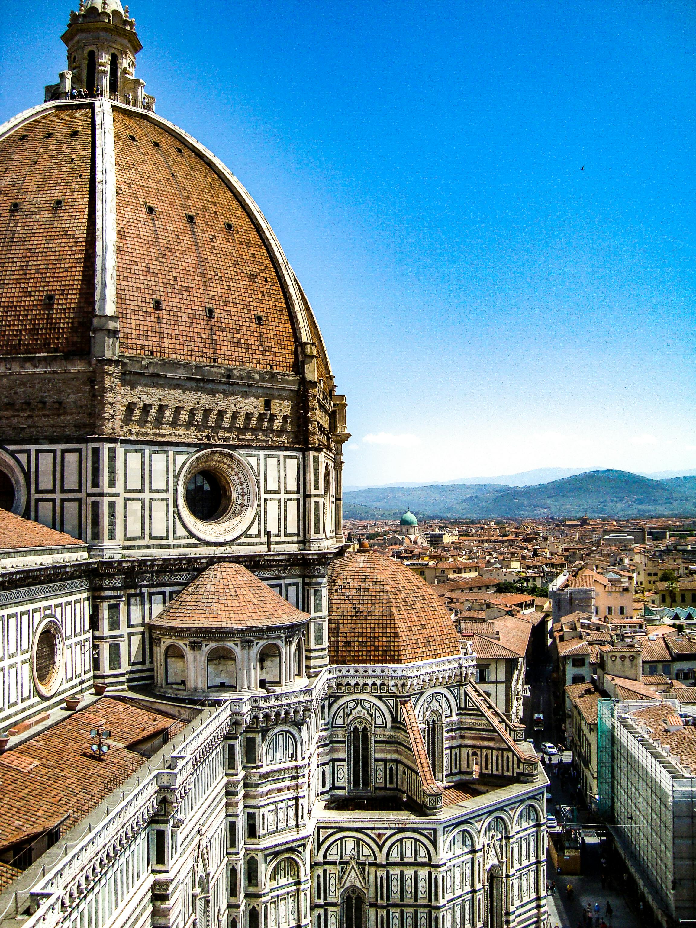 Florence Cathedral dome and city view